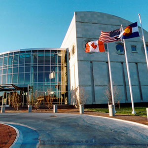 2001 TCC building with flags