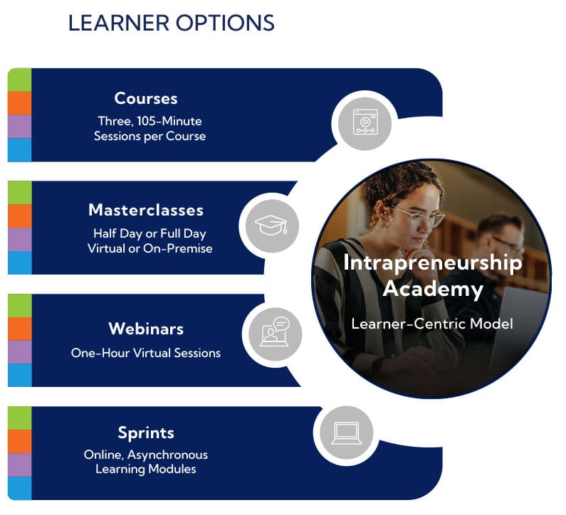 Learner Options: Courses, Masterclasses, Webinars, Sprints