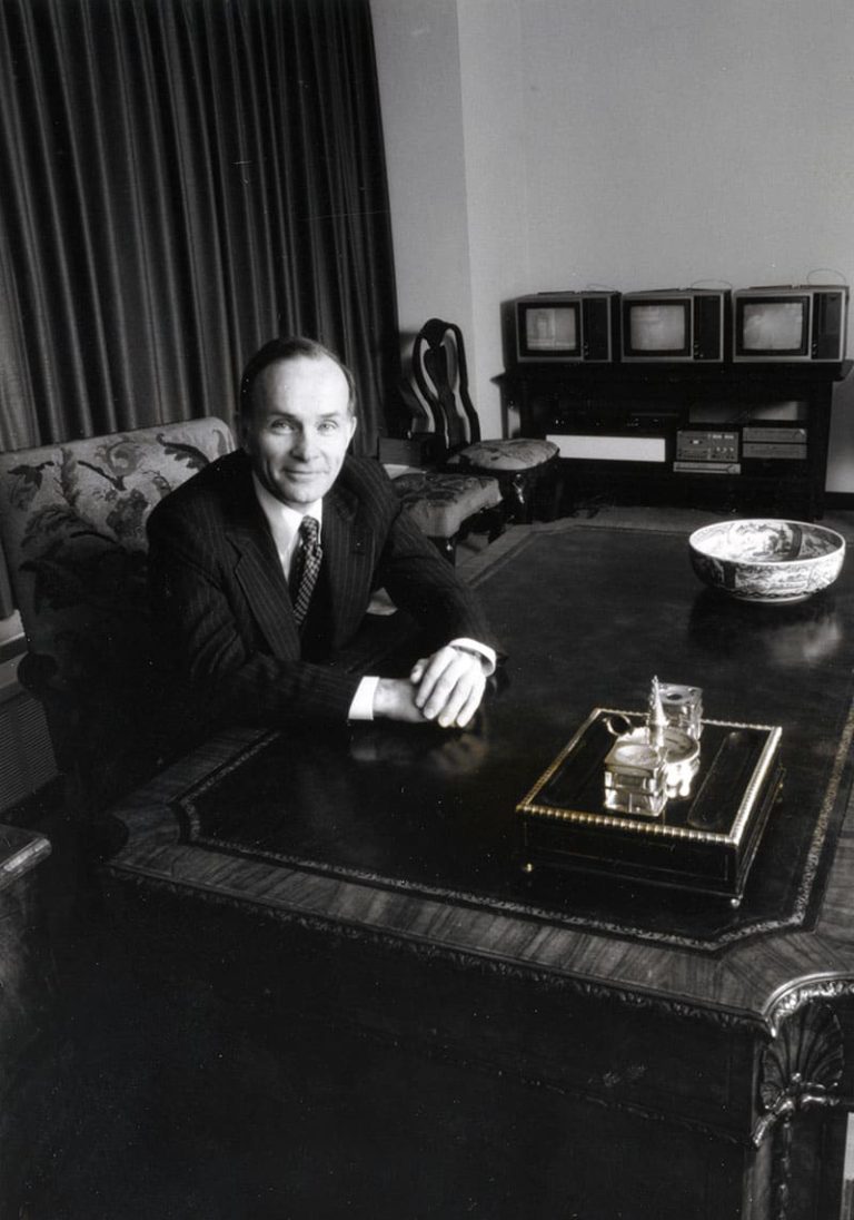 Daniel Ritchie Westinghouse Broadcasting CEO at His Desk