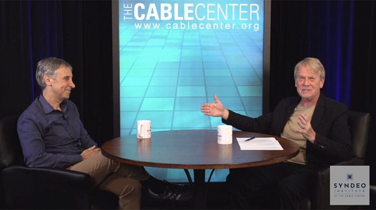 Stewart Schley interviewing Gary Schanman, EVP, Group President Video Service, Echostar, for The Cable Center’s Hauser Oral History Project, May 28, 2025