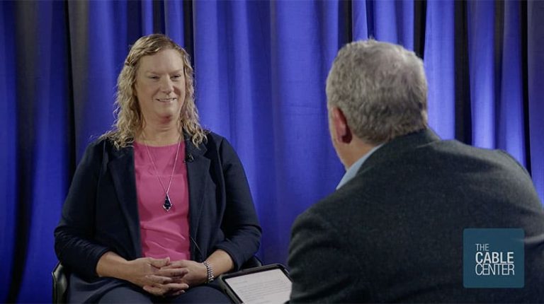 Jeff Baumgartner interviews Lisa Hood for The Cable Center’s Hauser Oral History Project, August 19, 2024
