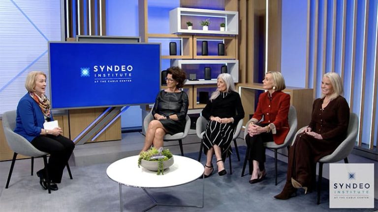 Women In Cable Archive. Entrepreneurs Panel, December 5, 2025. Moderator Judi Allen interviewing panelists Patricia Jo Boyers, Ann Carlsen, Cathy Rasenberger, Gemma Toner