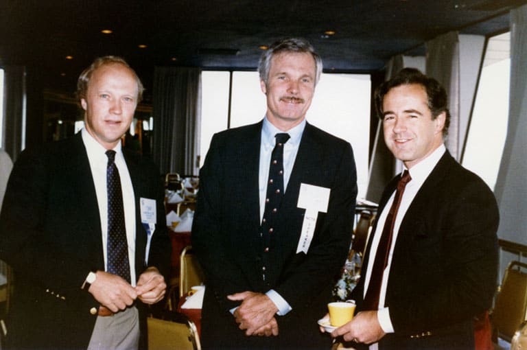 Tony Cox, Ted Turner, and Frank Biondi - 1984
