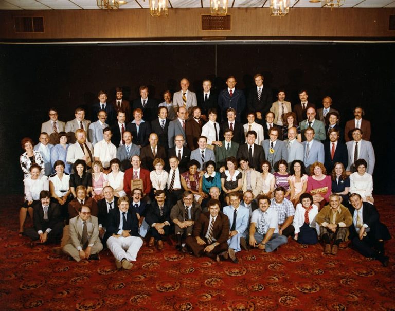 HBO New Channels Management Conference Group Photo: Bob Miron, front row far left. Les Read, front row far right